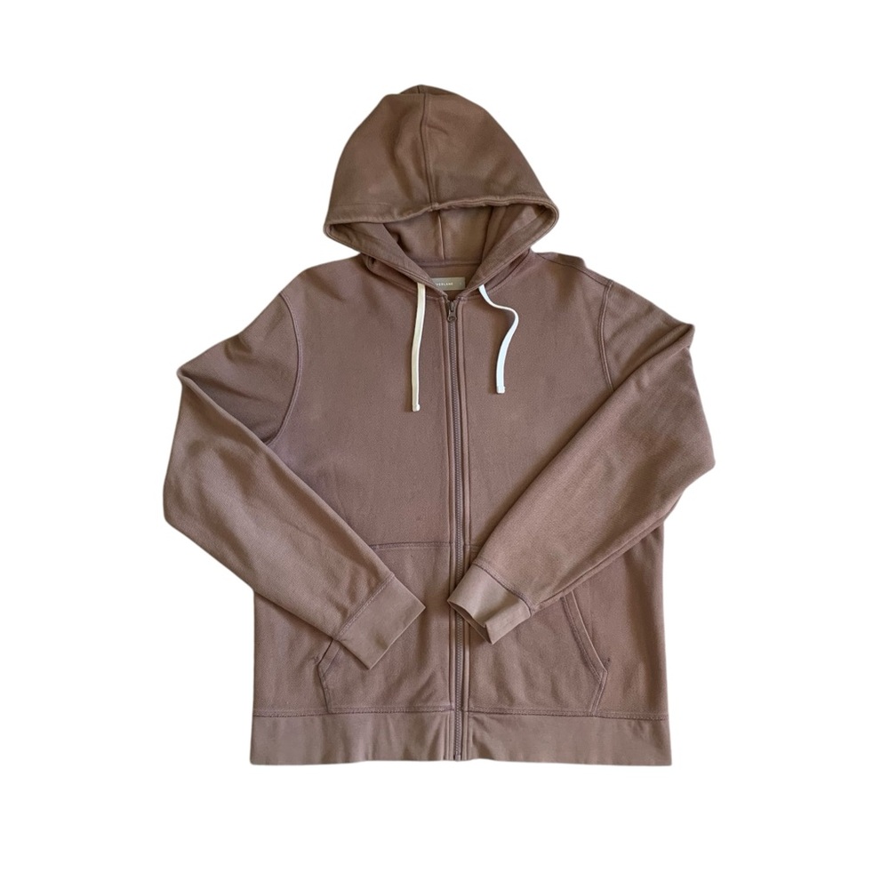 Everlane Men Ribbed Cotton Full Front Zip Hoodie Size Large